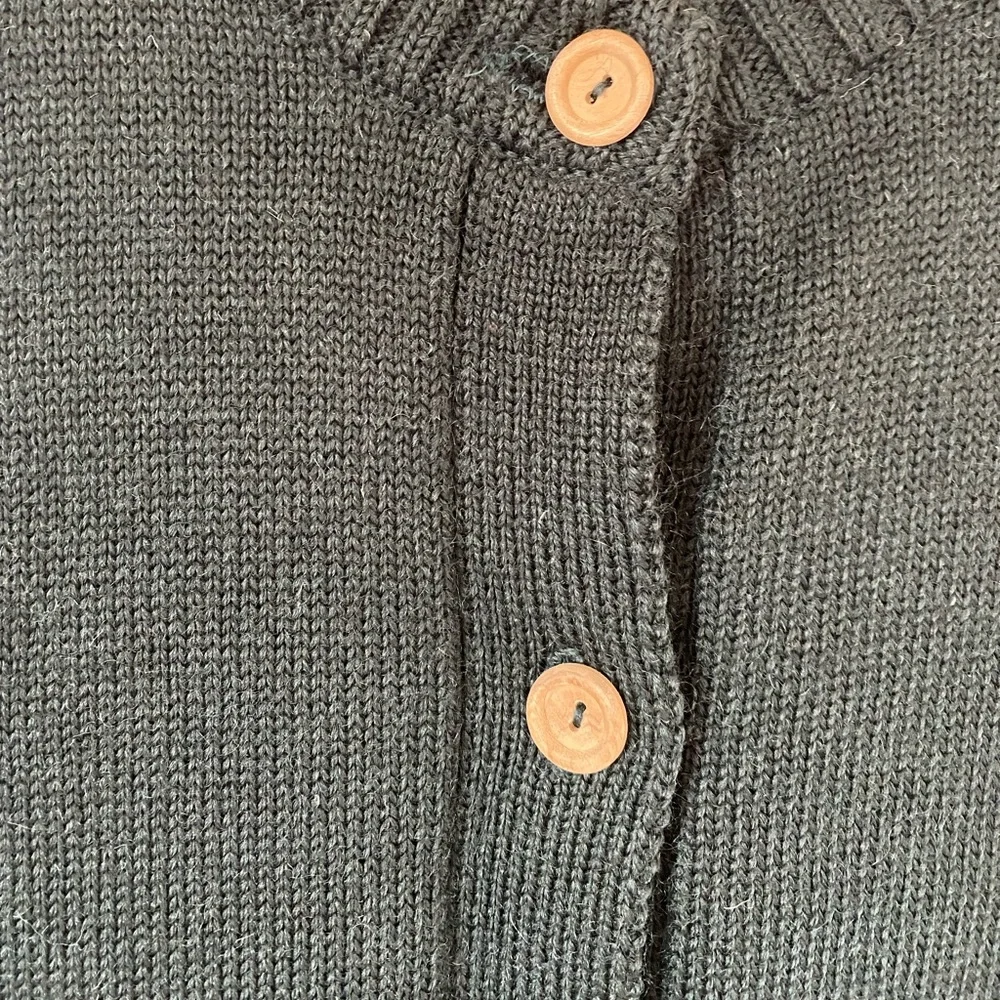 Woolovers | Long Forest Green Wool Waistcoat Sweater Vest | XL - Picture 3 of 10